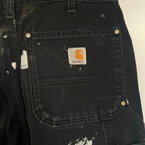 Carhartt Distressed Black Utility Pants - Paint Splattered - Picture 5 of 6
